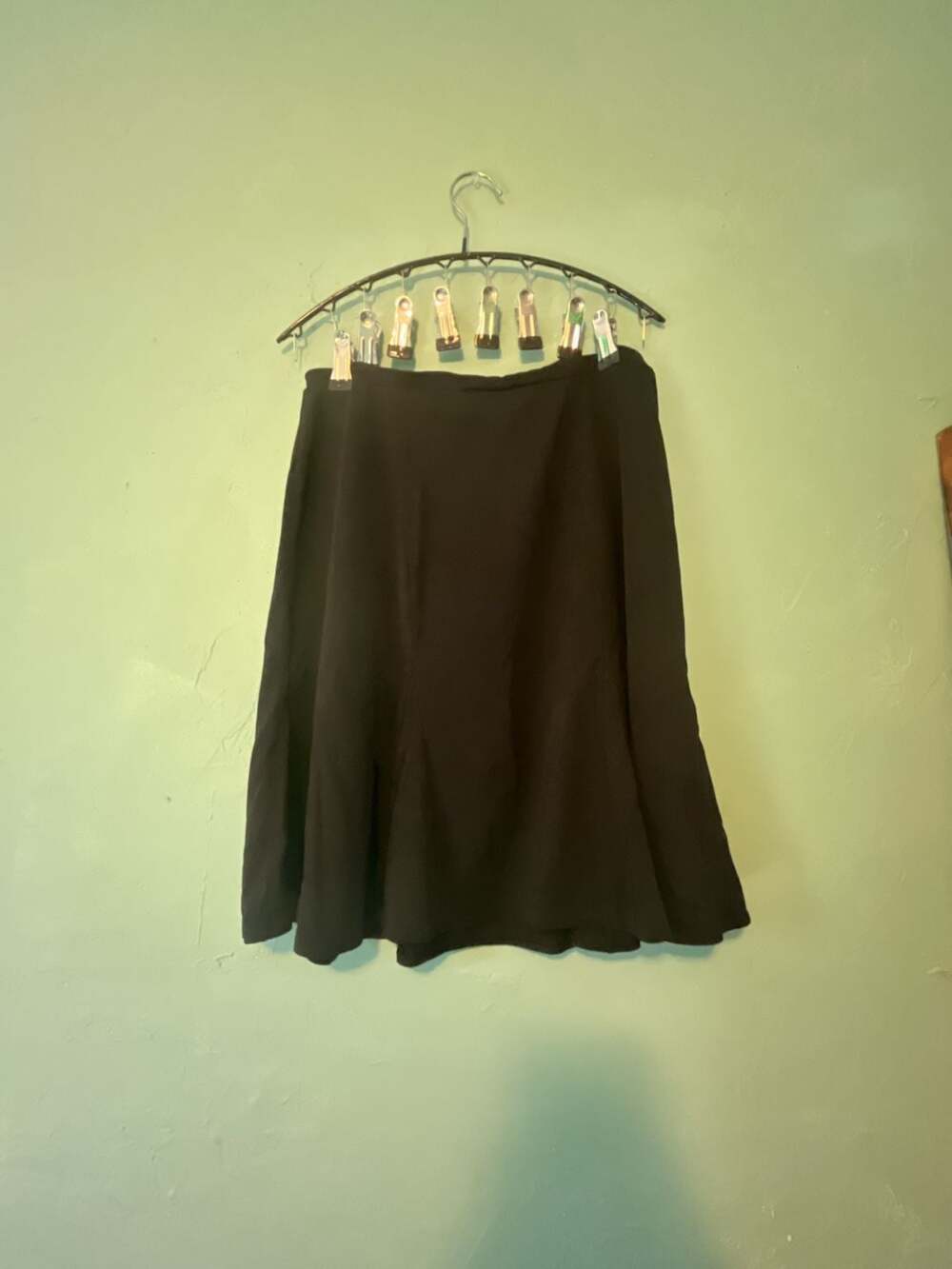 Gap Gapstretch Black Flare Knee-Length Skirt